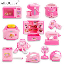 Click To Buy Mini Kitchen Toys Light Up Sound Plastic Simulation Home Appliances Kids Children Play House Toy B Toys For Girls Toy Kitchen Cooking Toys
