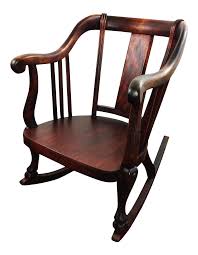 Antique Empire Barrel Back Claw Foot Mahogany Rocking Chair Rocking Chair Chair Clawfoot