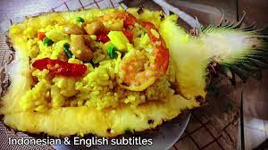 Pineapple Rice Nasi Goreng Nanas Ala Thailand Youtube Memasak Resep Makanan Nasi Goreng