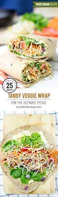 Tangy Veggie Wrap For The Ultimate Picnic Recipe Healthy Vegetarian Recipes Vegetarian Vegan Recipes