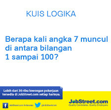 Untuk menyebut angka 100, orang thailand lebih sering menggunakan ร้อย (rooy) saja. Jobstreet Indonesia On Twitter Berapa Kali Angka 7 Yang Muncul Diantara Bilangan 1 Sampai 100 Ada Yang Bisa Menebak Berapa Banyak Http T Co Bzvfum6xtt