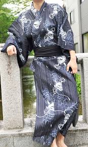 Black And White Kimono For Men Japanese Men S Traditional Summer Kimono Yukata L 10 Black Hannya From Japan Japanese Traditional Dress Japanese Outfits Japan Outfit