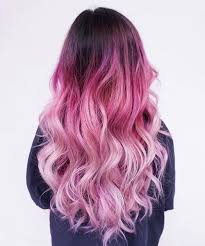 This lady is working pastel perfection with her stunning long locks and we just love it. Pink Hair Color Ombre Hairstyles Dark Root Dip Dyed Light Pink Purple Pastel Long Hair Curly Women Pink Ombre Hair Hair Styles Hair Color Pink