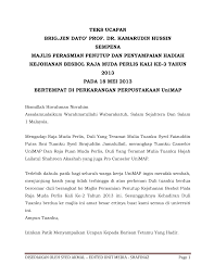 Teks ucapan majlis penetapan target. 2