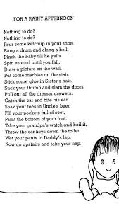 Shel Silverstein For A Rainy Afternoon Funny Poems Silverstein Poems Poetry For Kids
