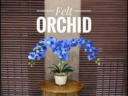 Diy Tutorial Bunga Anggrek Phalaenopsis Blue Youtube Felt Flowers Felt Flowers Diy Felt Roses