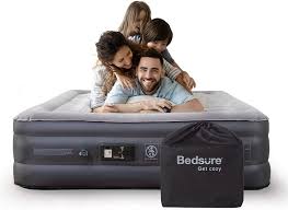 As the most popular size, queen size beds have the suitable width for sharing and the length for most individuals. Amazon Com Bedsure Queen Air Mattress With Built In Pump 18 Raised Inflatable Mattress Double Air Beds For Camping And Indoor Use Home Kitchen