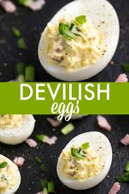 Devilish Eggs Not Your Ordinary Deviled Egg Recipe This Easy Appetizer Has Dijon Mustard Ham And No Papr Appetizer Recipes Recipes Vegetarian Recipes Lunch