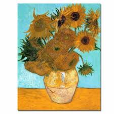 Located in bubble number one you can see how the second piece has more petal bulk. Vincent Van Gogh Sunflowers Vases Still Life Art Poster Home Decor Pri Discount Canvas Print