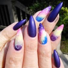 Repost of galaxy nails i did last year. Acrylic Nails Galaxy New Expression Nails