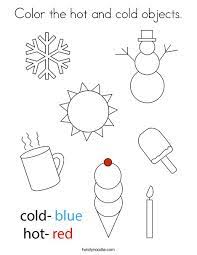 Coloring pages for kids of all ages. Color The Hot And Cold Objects Coloring Page Twisty Noodle