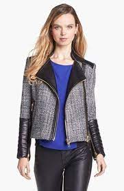 Vince Camuto Tweed Faux Leather Moto Jacket Nordstrom Nordstrom Jackets Leather Moto Jacket Jackets