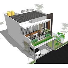 Rumah 4 1 Kt W Roof Garden Di Lahan 10 X 16 M Good Design For Everyone With Affordable Price Desain Denah 300rb 100m2 Luas Haus