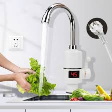 white electric instant hot water heater