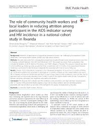 Pdf The Role Of Community Health Workers And Local Leaders