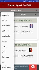 France Ligue 1 Ligue 2 Live Update And Fixtures For Android Apk Download