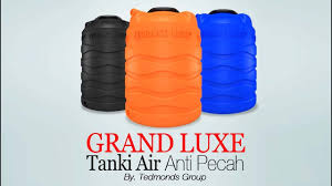 Tandon satu ini memiliki kapasitas yang cukup besar hingga mencapai 5100 liter air. Grandluxe Tangki Air Anti Pecah By Tedmond Groups Youtube
