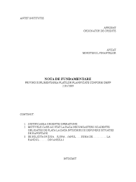 Noul model a formularului 230 ?i anexa nr. Nota De Fundamentare Model