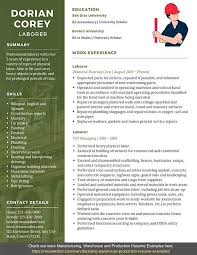 laborer resume samples & templates [pdf