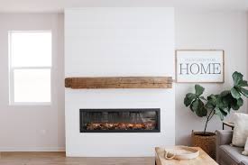 Providing warmth, comfort, and now ease of control with our app and voice control through alexa or google home. Diy Shiplap Electric Fireplace Build With Mantel Healthy Grocery Girl