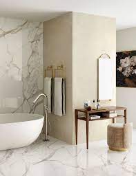 Lastra Xlab Calacatta 120x280 Gres Effetto Marmo Iperceramica Arredo Bagno Moderno Stile Bagno Arredamento Piccolo Bagno