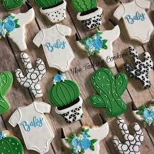 I Just Love Non Traditional Baby Shower Sets Like This One Thetalkingcookies Decoratedcookies Decorated Baby Shower Cookies Mexican Baby Shower Baby Shower