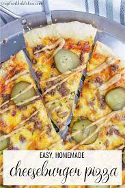 Cheeseburger Pizza Couple In The Kitchen Recipe In 2021 Pizza Recipes Homemade Homemade Cheeseburgers Pizza Recipes