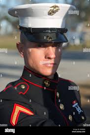 U.S. Marine Corps Pfc. Dustin Lueloff, a student attending the Military  Police Basic Course, conducts a functions check