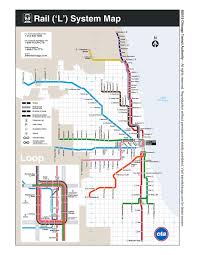 Chicago Cta L Train System Map Chicago Map Train Map System Map