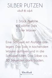 Silberputzen Schnell Einfach Salz Alufolie Anleitung Haushaltstipps Tipps Anleitung Selbermachen