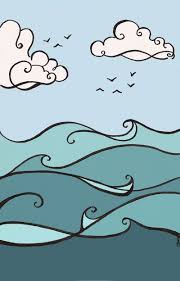 Clouds And Waves Art Print By Stephanie Smith Society6 Wave Art Art Surf Art