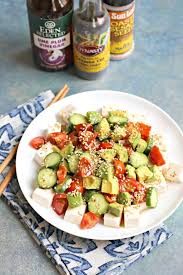 Silken Tofu Salad Vegan And Gluten Free Recipe Tofu Recipes Healthy Tofu Salad Recipes Vegan Salad Bowl