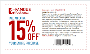 Famous Footwear 15 Off Coupon In Store Or Online Famous Footwear Coupon Apps Free Printable Coupons