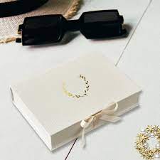 Leatherette Foil Stamped Wedding Box Wedding Boxes Foil Stamping Box Wedding Invitations