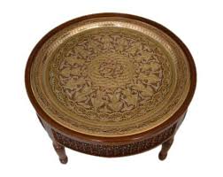 Moroccan Brass Table Brass Tea Table Moroccan Arabesque Etsy In 2020 Brass Tray Table Brass Tray Moroccan Table