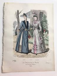 Victorian Era French Fashion Print Le Salon De La Mode Etsy In 2021 Fashion Prints French Fashion Original Fashion