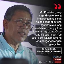 Ayon sa human rights lawyer na si Chel Diokno, dapat ay pagtuunan din ng  pansin ni Pangulong Duterte ang mga pangangailangan ng mamamayan. READ:  http://tiny.cc/pxdgmz