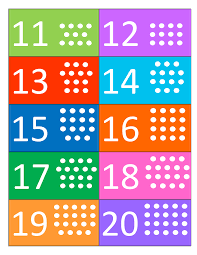 numbers 11 20 a brightly colored chart that can help