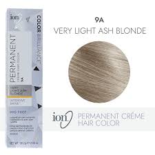 Check spelling or type a new query. Ion 9a Very Light Ash Blonde Permanent Creme Hair Color By Color Brilliance Permanent Hair Color Sally Beauty