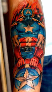 Like liquor, wine, and fine spirits? Captain America Tattoo Captain America Tattoo Marvel Tattoos Geek Tattoo