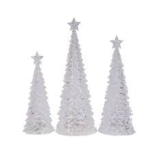 Tabletop trees are great if you've got a crawling baby or new pet underfoot, limited space, or want a second tree for a different spot in the house. Home Accents 3 Piece Led Lit Tabletop Christmas Trees The Home Depot Canada
