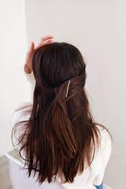 Half Up Bobby Pin Hair Tutorial Treasures Travels Bobby Pin Hairstyles Hair Styles Half Up Hair