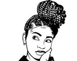 Afro Woman Svg Princess Queen Braid Hair Beautiful African Etsy How To Draw Braids Afro Women African Box Braids
