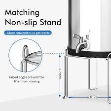 Buy Purewell 2 25 Gallon Stainless Steel Gravity Water Filter System With 2 Black Purification Elements Countertop Filtration System For Home And Outdoor Use With Stand Online In Usa B09c5hzs87