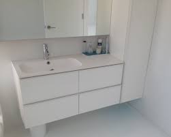 Glorious Floating White Acrylic Bathroom Vanities Ikea With Single Undermount Sink Added Cabinets Desi Ikea Bathroom Vanity Ikea Bathroom Storage Ikea Bathroom