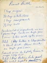 Peanut Brittle Gram S Recipe Box Peanut Brittle Peanut Vintage Recipes
