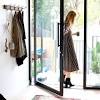This is a glass sliding door that is installed on the exterior side of the door opening, designed by foaporte. 1