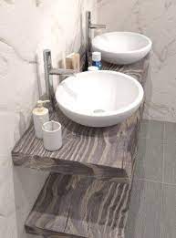 Doppio Top Da Bagno In Legno Massello Di Larice Polly Bagno Legno Arredamento Bagno Mensole Da Bagno