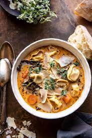 Healthier Slow Cooker Creamy Tortellini Vegetable Soup Recipe In 2021 Half Baked Harvest Recipes Healthy Slow Cooker Cooking Recipes