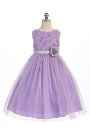 Lilac Sleeveless Tulle Dress With Mesh Rolled Flowers Flower Girl Dress Lilac Flower Girl Dresses Lavender Flower Girl Dress Purple Flower Girl Dress
